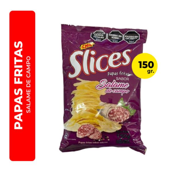 PAPAS FRITAS SLICES SALAME DE CAMPO 150G