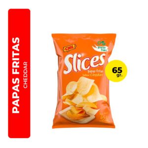 PAPAS FRITAS CHEDDAR SLICES 65G