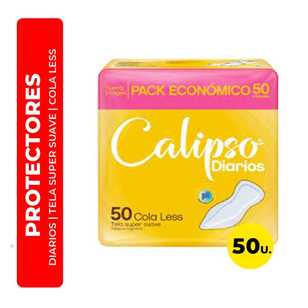 PROTECTORES FEMENINOS DIARIOS COLA LESS TELA SUPER SUAVE CALIPSO 50U