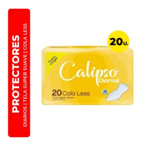 PROTECTORES FEMENINOS DIARIOS COLA LESS TELA SUPER SUAVE CALIPSO 20U