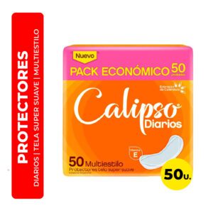 PROTECTORES FEMENINOS DIARIOS MIULTIESTILO TELA SUPER SUAVE CALIPSO 50U