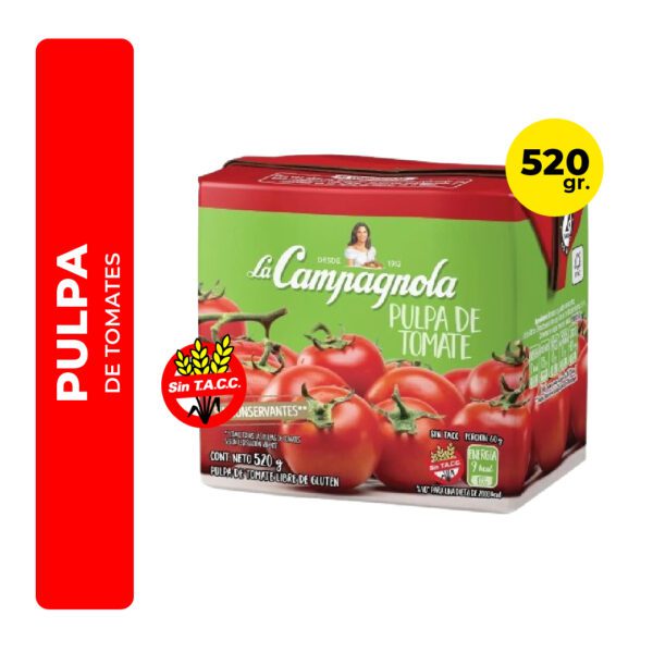 PULPA DE TOMATES LA CAMPAGNOLA 520G
