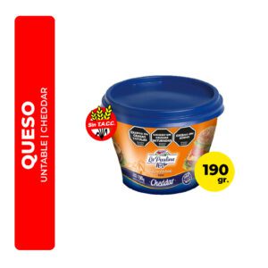 QUESO UNTABLE CHEDDAR LA PAULINA 190G