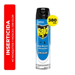 INSERTICIDA RAID PARA MOSCAS Y MOSQUITOS SIN OLOR 380CC