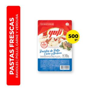 RAVIOLES DE POLLO, CARNE Y VERDURA YULI 500G