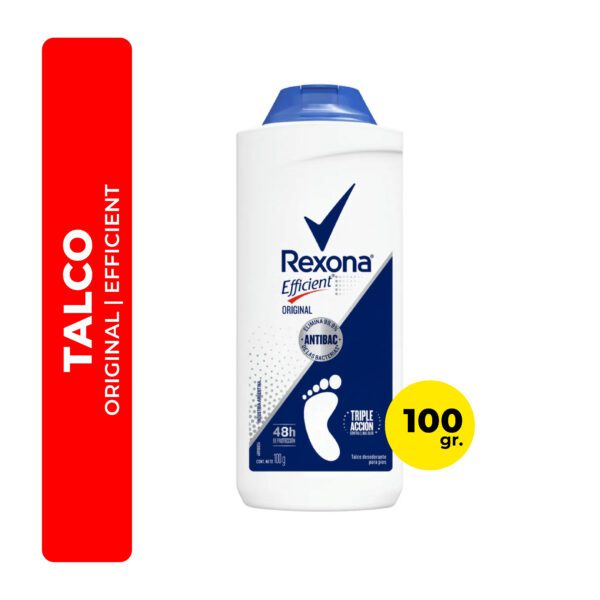 TALCO DESODORANTE PARA PIES EFFICIENT REXONA FRESH 100G.