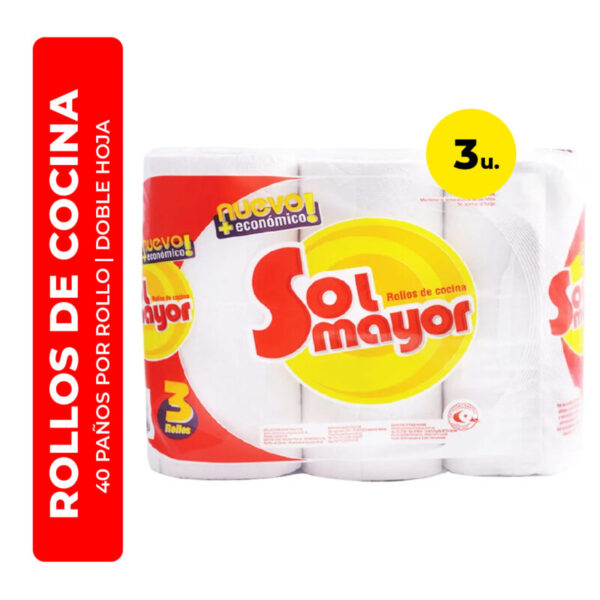 ROLLO DE COCINA SOL MAYOR 19X18,7CM 3U
