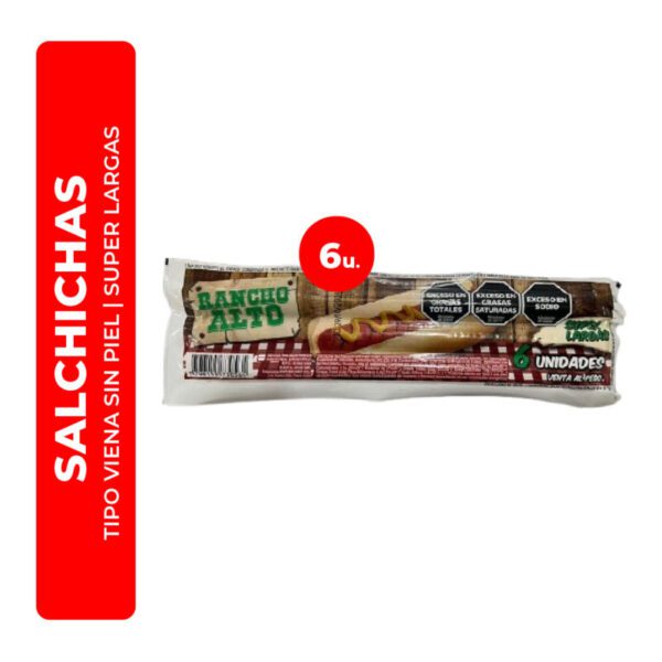 SALCHICHA SUPER LARGAS RANCHO ALTO 6U