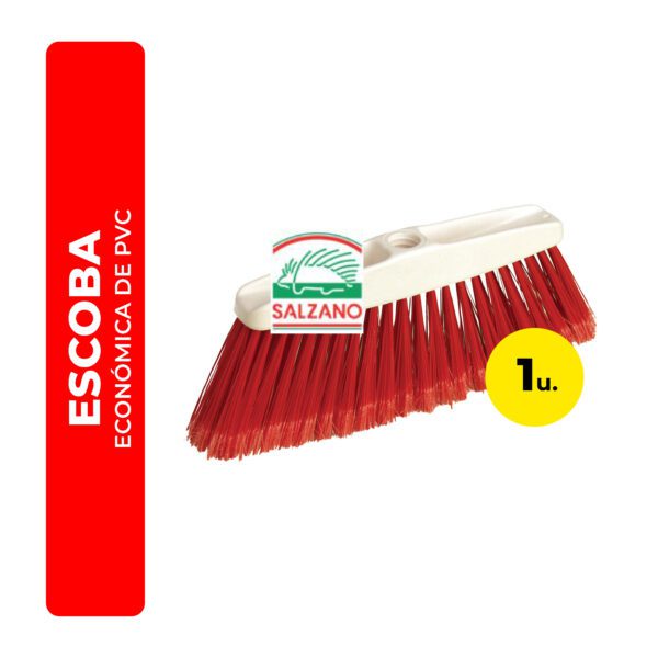 ESCOBA ECONÓMICA DE PVC SALZANO 1U