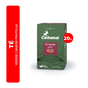 TÉ VERDE SABOR FRUTILLA CACHAMAI 20U