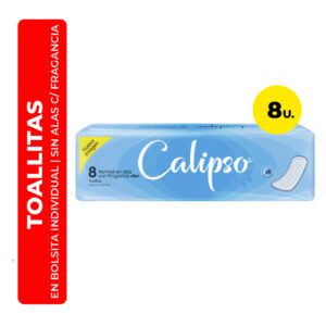 TOALLITAS FEMENINAS SIN ALAS CON FRAGANCIA CALIPSO 8U