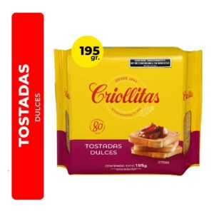 TOSTADAS DULCES CRIOLLITAS 195G