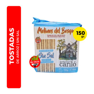 TOSTADAS DE ARROZ SIN SAL CARILÓ 150G