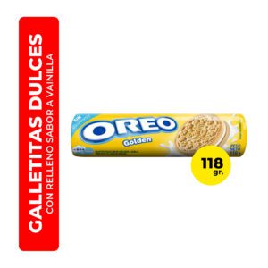 GALLETITAS OREO GOLDEN SABOR VAINILLA 118G