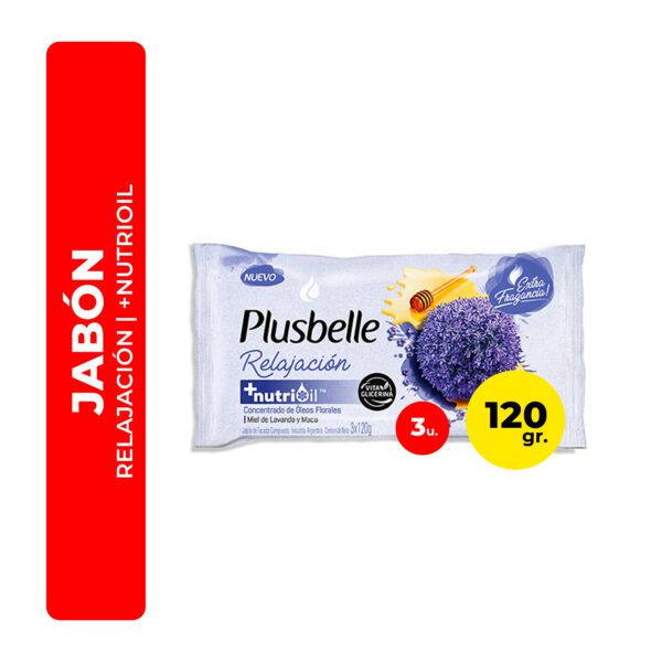 JABÓN DE TOCADOR RELAJACIÓN+NUTRIOIL PLUSBELLE 3U