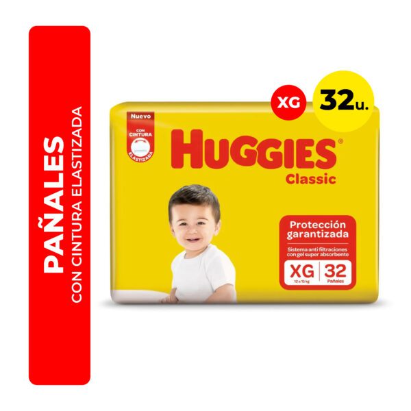 PAÑALES CLASSIC XG HUGGIES 32U
