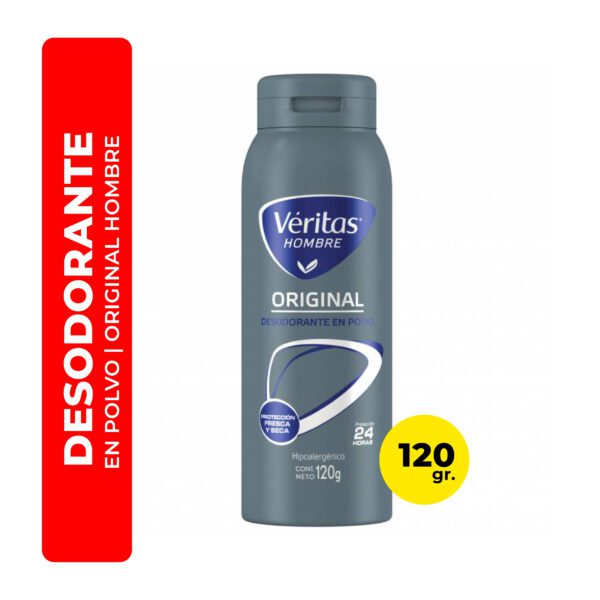 TALCO DESODORANTE EN POLVO HOMBRE VÉRITAS 120G
