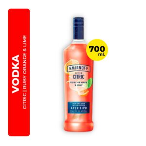 VODKA SMIRNOFF CITRIC RUBY ORANGE & LIME 700ML