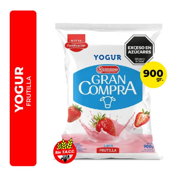 YOGUR GRAN COMPRA BEBIBLE FRUTILLA 900ML