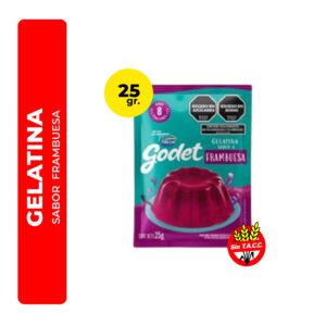 GELATINA SABOR FRAMBUESA GODET 25G