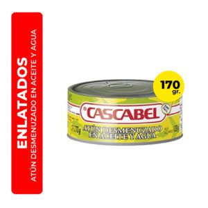 ATÚN DESMENUZADO EN ACEITE Y AGUA CASCABEL 170G
