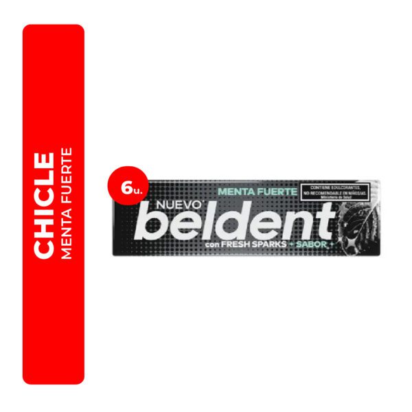 CHICLE BELDENT MENTA FUERTE 6U