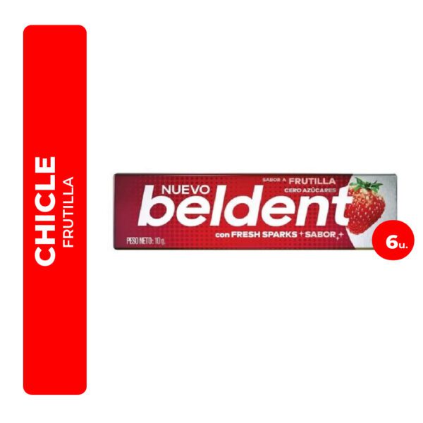 CHICLE BELDENT FRUTILLA 6U