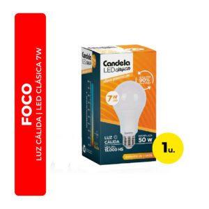 FOCO LUZ CÁLIDA LED 7W CANDELA