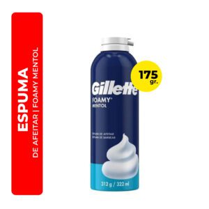 ESPUMA DE AFEITAR FOAMY MENTOL GILLETTE 312G
