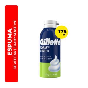 ESPUMA DE AFEITAR FOAMY SENSITIVE GILLETTE 175G
