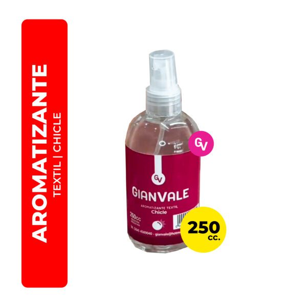 AROMATIZANTE TEXTIL GIANVALE CHICLE 250CC