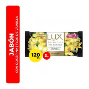 JABÓN LUX CON GLICERINA FLOR DE VAINILLA 3U