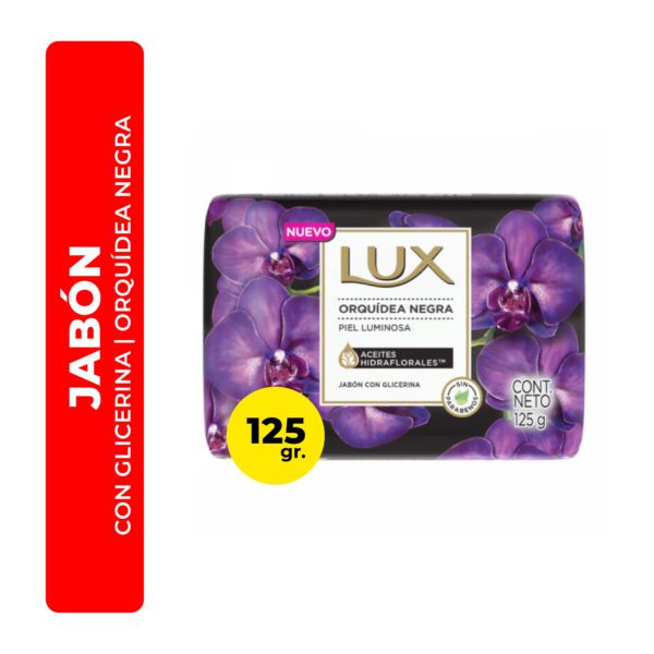 JABÓN LUX CON GLICERINA ORQUÍDEA NEGRA 125G