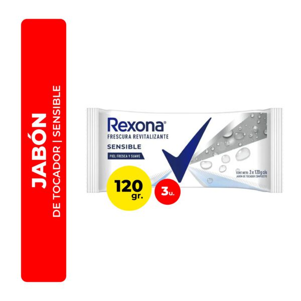 JABÓN DE TOCADOR REXONA SENSIBLE 3U