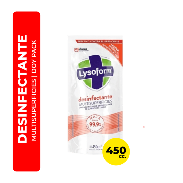REPUESTO DESINFECTANTE MULTISUPERFICIES LYSOFORM 450CC