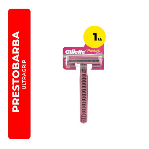 MÁQUINA DE AFEITAR GILLETTE PRESTO BARBA CABEZA MOVIL ROSA 1U