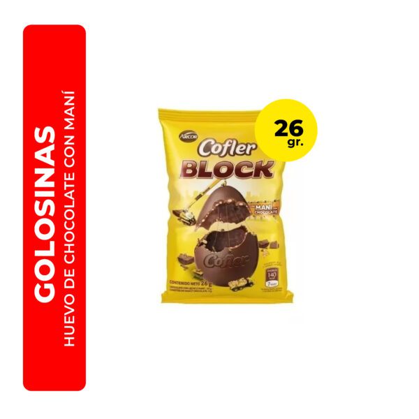 GOLOSINAS HUEVO COFLER BLOCK 26G