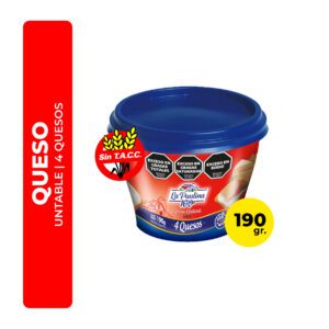 QUESO UNTABLE LA PAULINA 4 QUESOS 190G