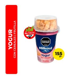 YOGUR MILKAUT FRUTILLA CON CEREALES 155G