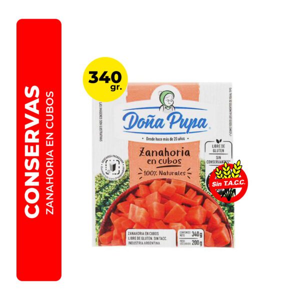 ZANAHORIA EN CUBOS DOÑA PUPA 340G