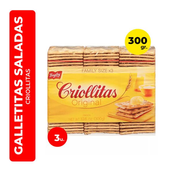 GALLETITAS CRIOLLITAS 3X100G