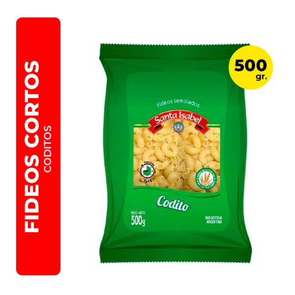 FIDEOS CODITO SANTA ISABEL 500G