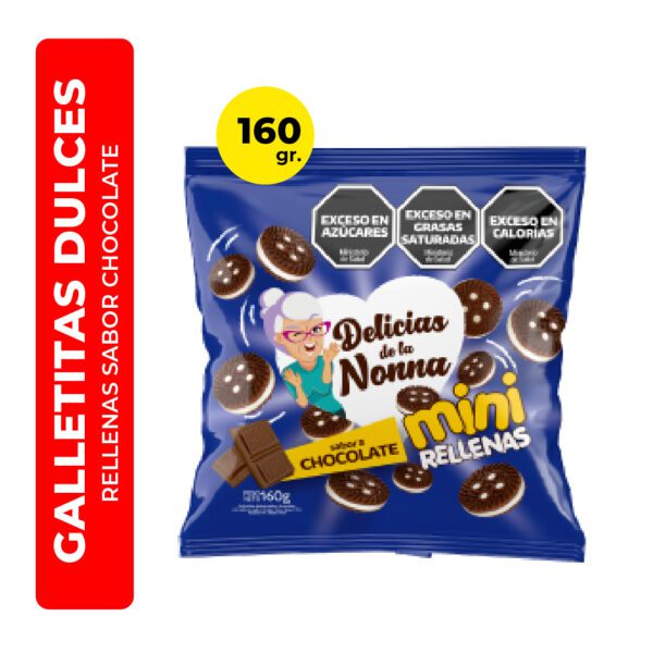GALLETITAS DELICIAS DE LA NONNA RELLENAS SABOR CHOCOLATE 160G