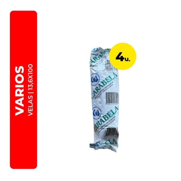 VELAS CARABELA 13,6X100MM 4U