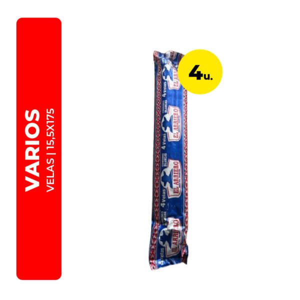 VELAS EL ARRIERO 15,5X175MM 4U