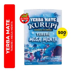 YERBA MATE CON PALO KURUPÍ TERERÉ MEGA MENTA 500G
