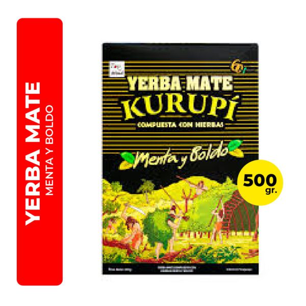 YERBA MATE CON PALO KURUPÍ MENTA Y BOLDO 500G