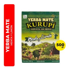 YERBA MATE CON PALO KURUPÍ MENTA Y LIMÓN 500G