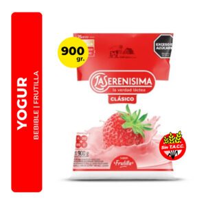 YOGUR BEBIBLE ENTERO FRUTILLA LA SERENISIMA 900G