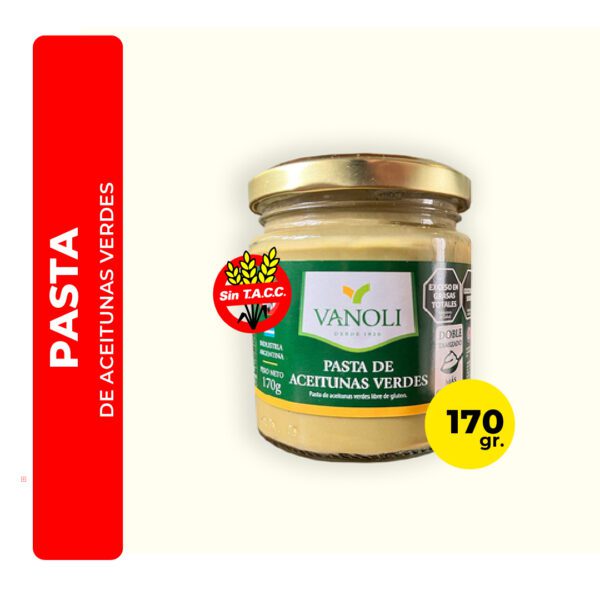 PASTA DE ACEITUNAS VERDES VANOLI 170G